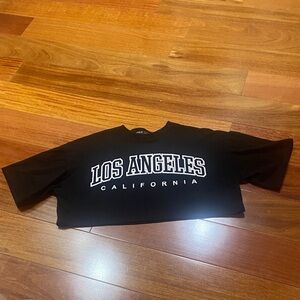 SHEIN Black Los Angeles California woman’s t shirt